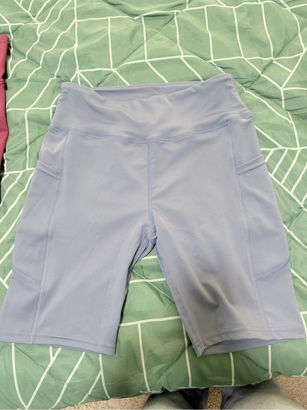 Blue/Grey Women’s High-Waist Bike Shorts